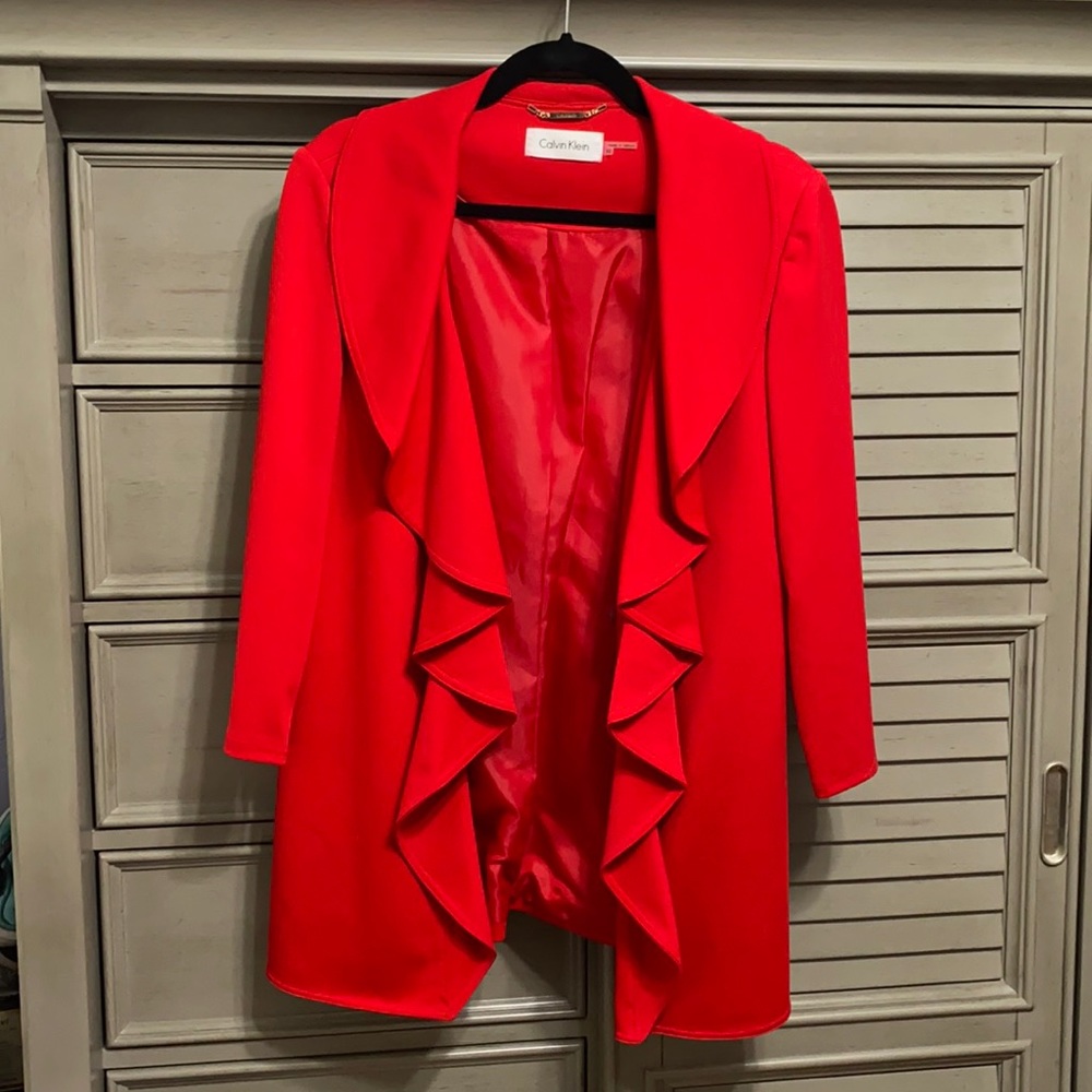 Calvin Klein red coat
